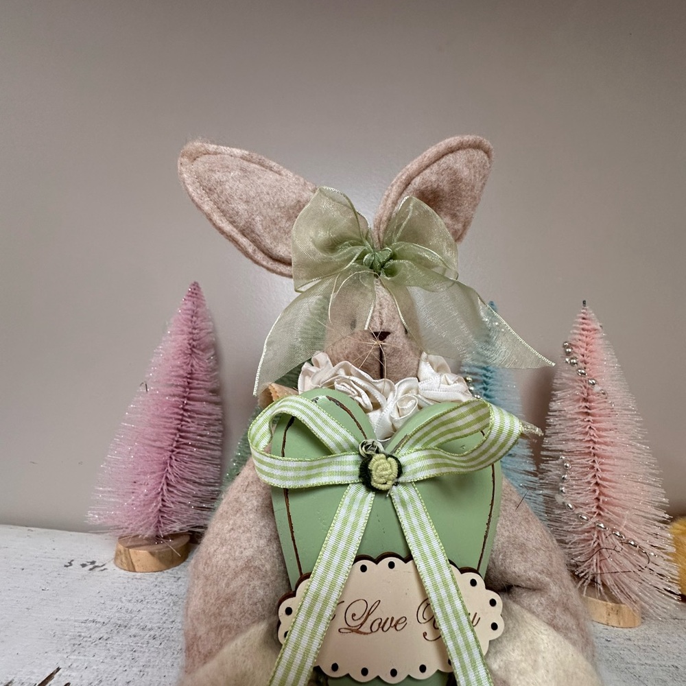 Cute Bunny Decor with Green Accents